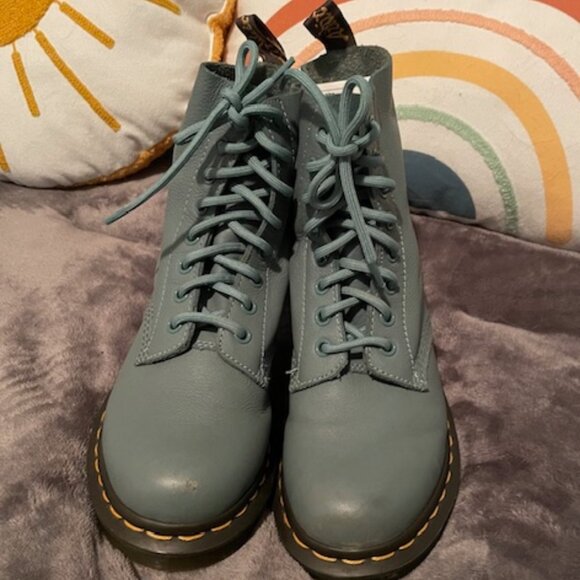 Dr. Martens Shoes - FINAL Dr Martens 1460 Pascal Blue Leather Soft Rare $170 Size 37 6 US Womens
